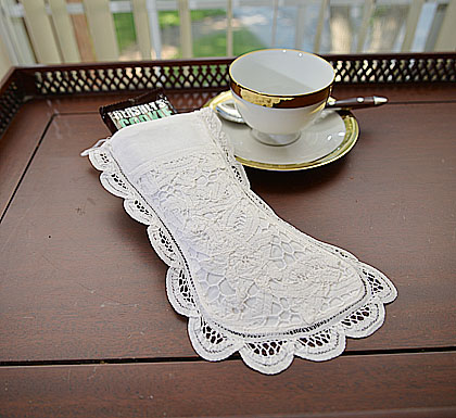 Small Battenburg Lace Stockings.Old Fashioned All Lace